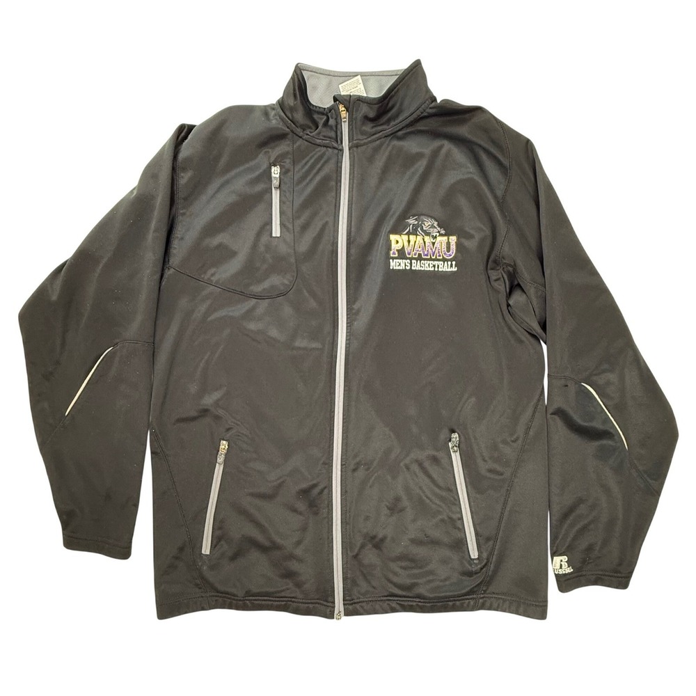 Russell‎ Athletic PVAMU Mens Basketball Dri-Power Full Zip Jacket Black Large